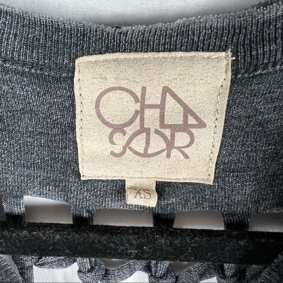 CHASER Knot Back Muscle Tee Gray in Size XS - Picture 3 of 6